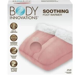 Body Innovations Soothing Foot Warmer and Massager, New in Box Gift Ready